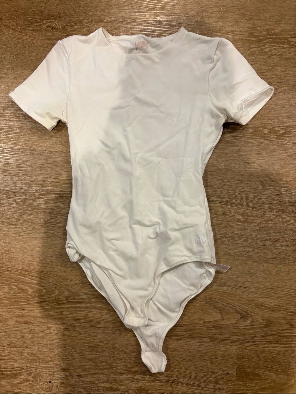 YITTY White Short-Sleeve Kids One-Piece Bodysuit